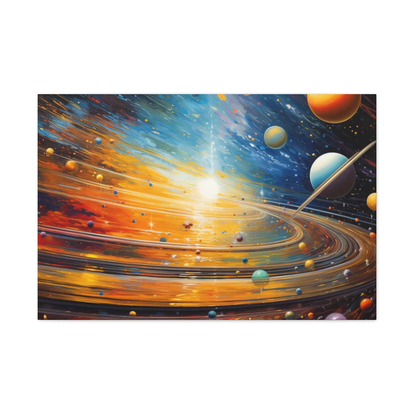 Arklo Art, Multiverse, galaxy, planets, sun, stars, Canvas Gallery Wraps