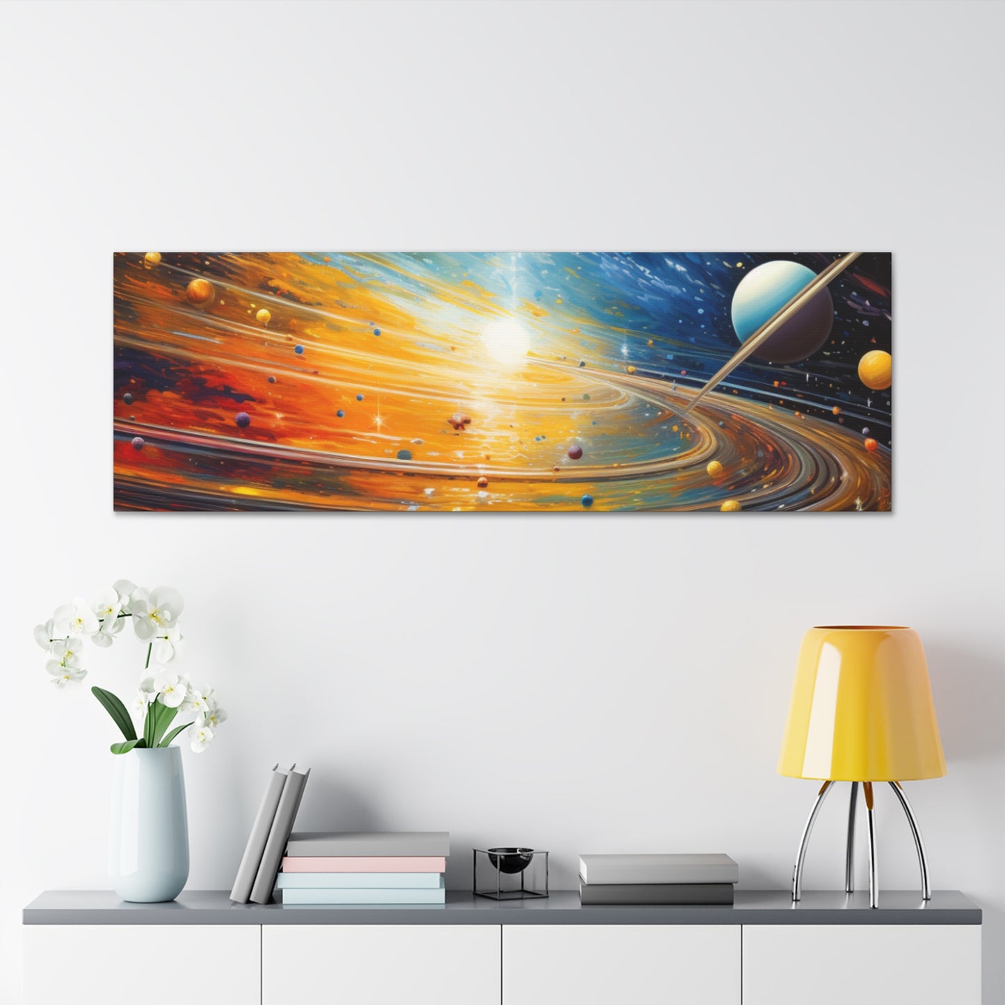 Arklo Art, Multiverse, galaxy, planets, sun, stars, Canvas Gallery Wraps