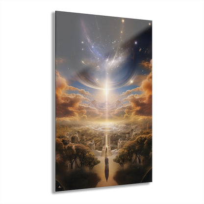 Spiritual Eden, Landscape Concept Style, Acrylic Wall Art