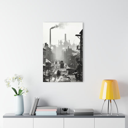 Industrial City, Black and White, Concept Style, Acrylic Wall Art