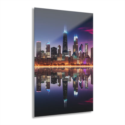 Chicago, Places, Landscape Concept Style, Acrylic Wall Art