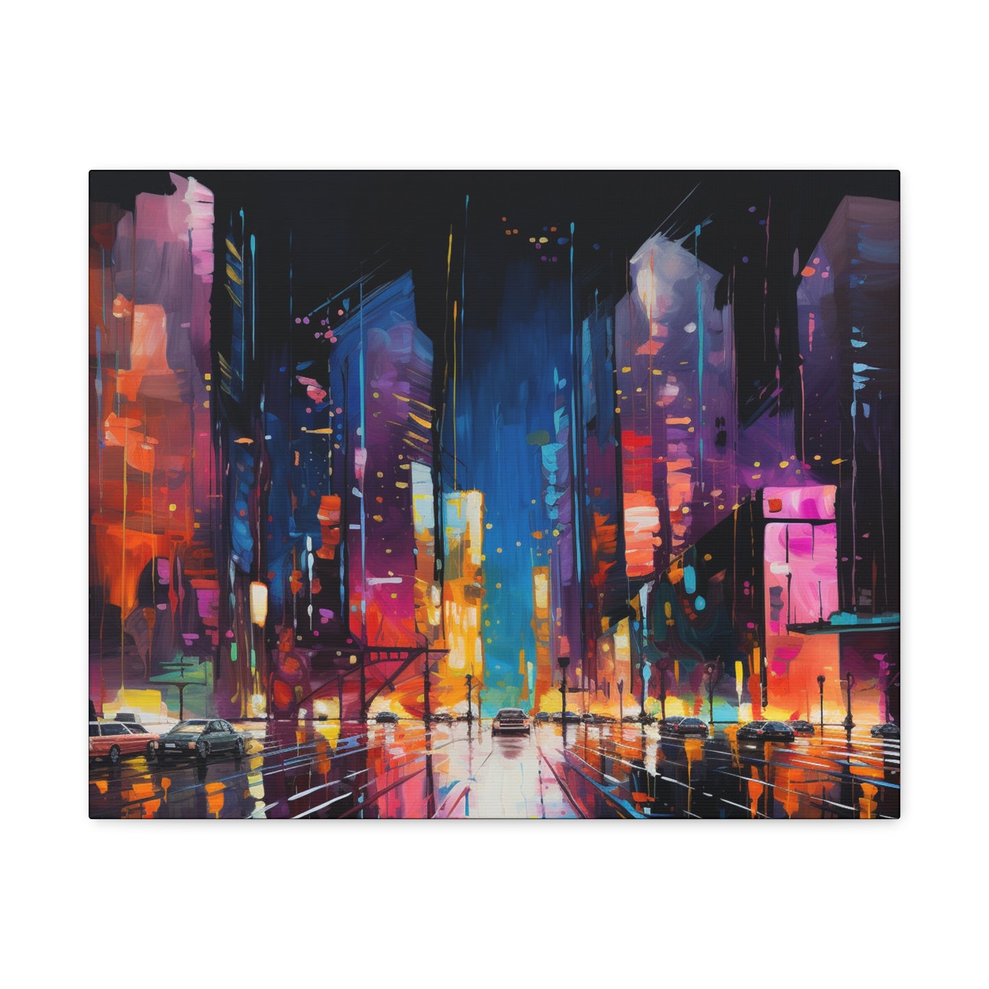 Arklo Art, City Scape, colorful, downtown, Canvas Gallery Wraps