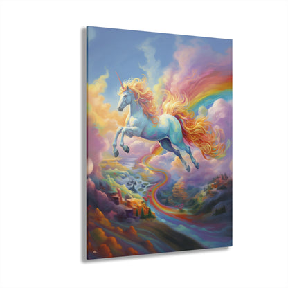 Rainbow Unicorn, Animal Fantasy, Concept, Acrylic Wall Art