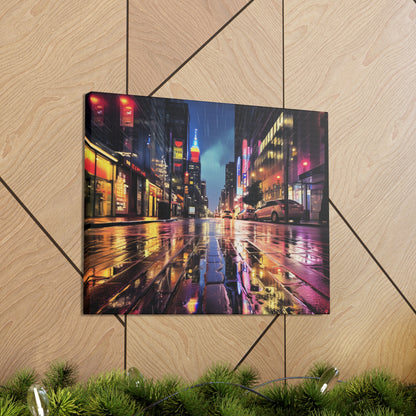 Wet City Canvas Art