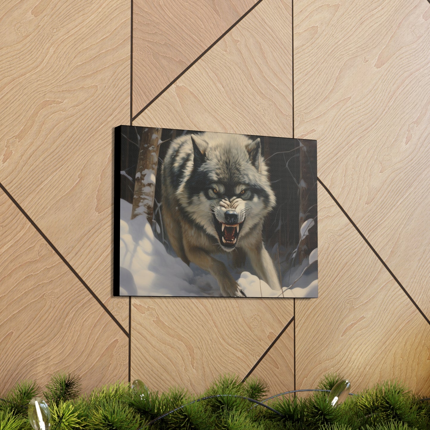 Feral Wolf Canvas Art