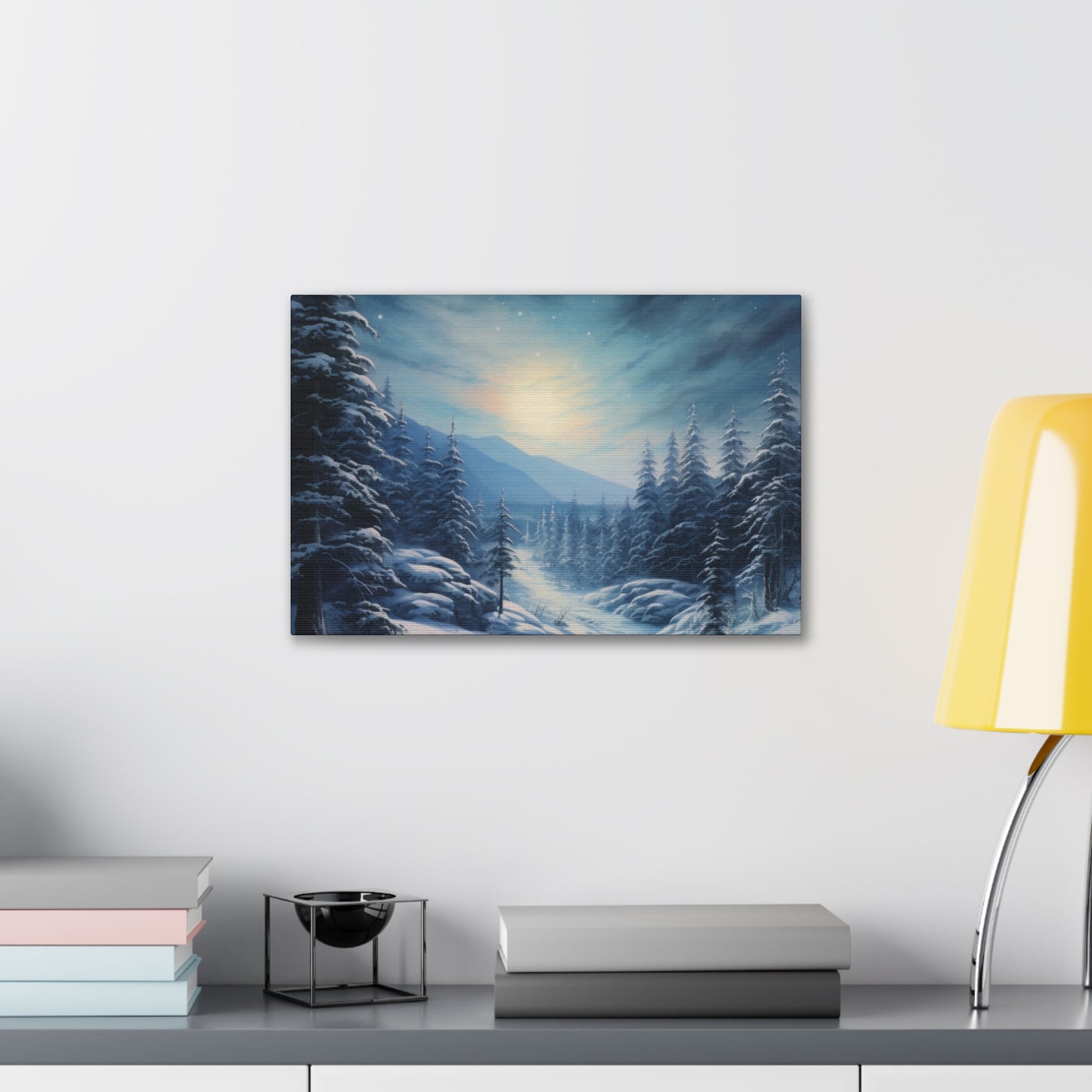 Moonlit Snow Canvas Art