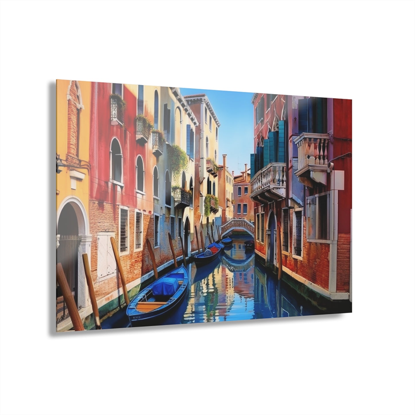 Venice Canal, Landscape, Location, Concept, Acrylic Wall Art