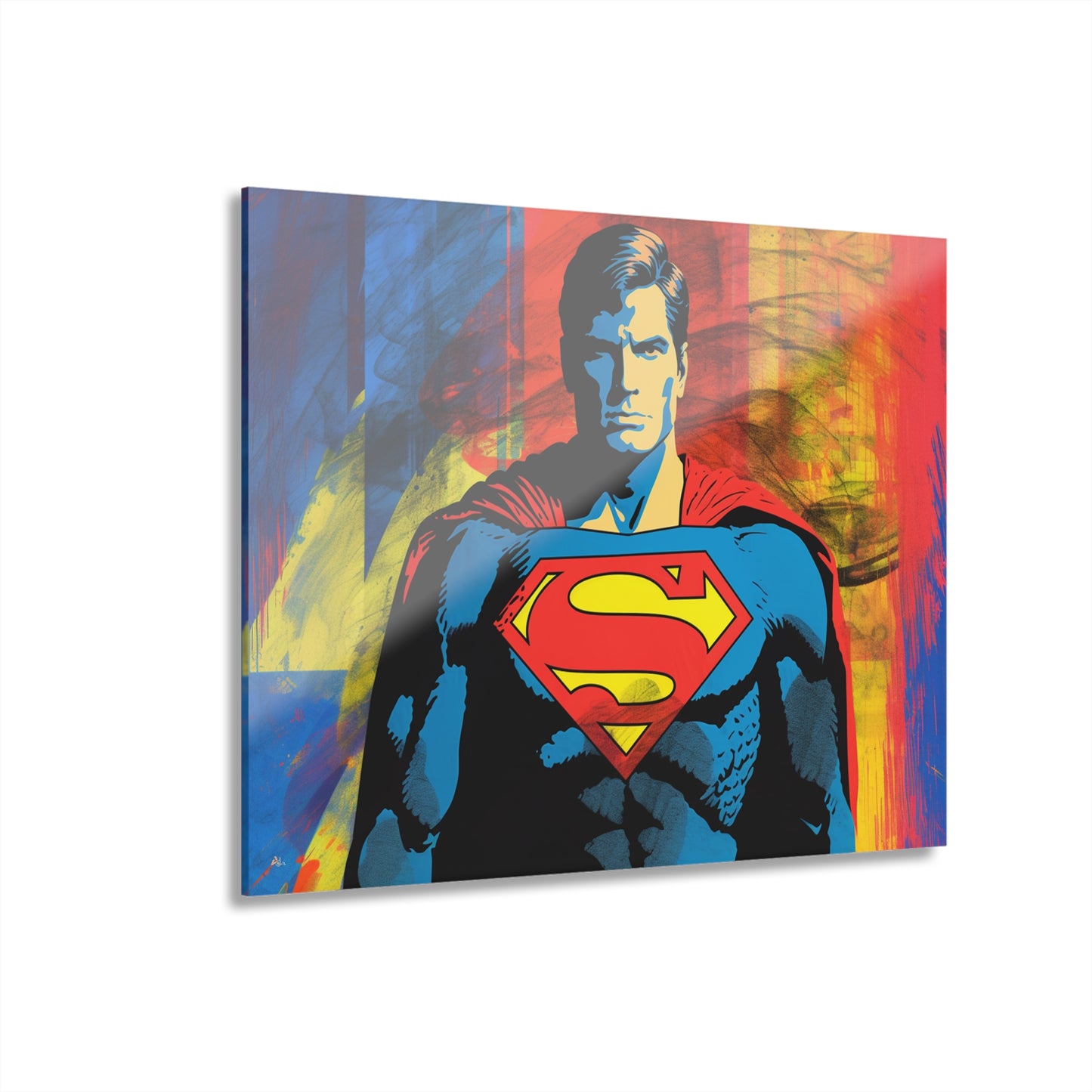 Retro Superman, Pop culture, Fan concept Style, Acrylic Wall Art