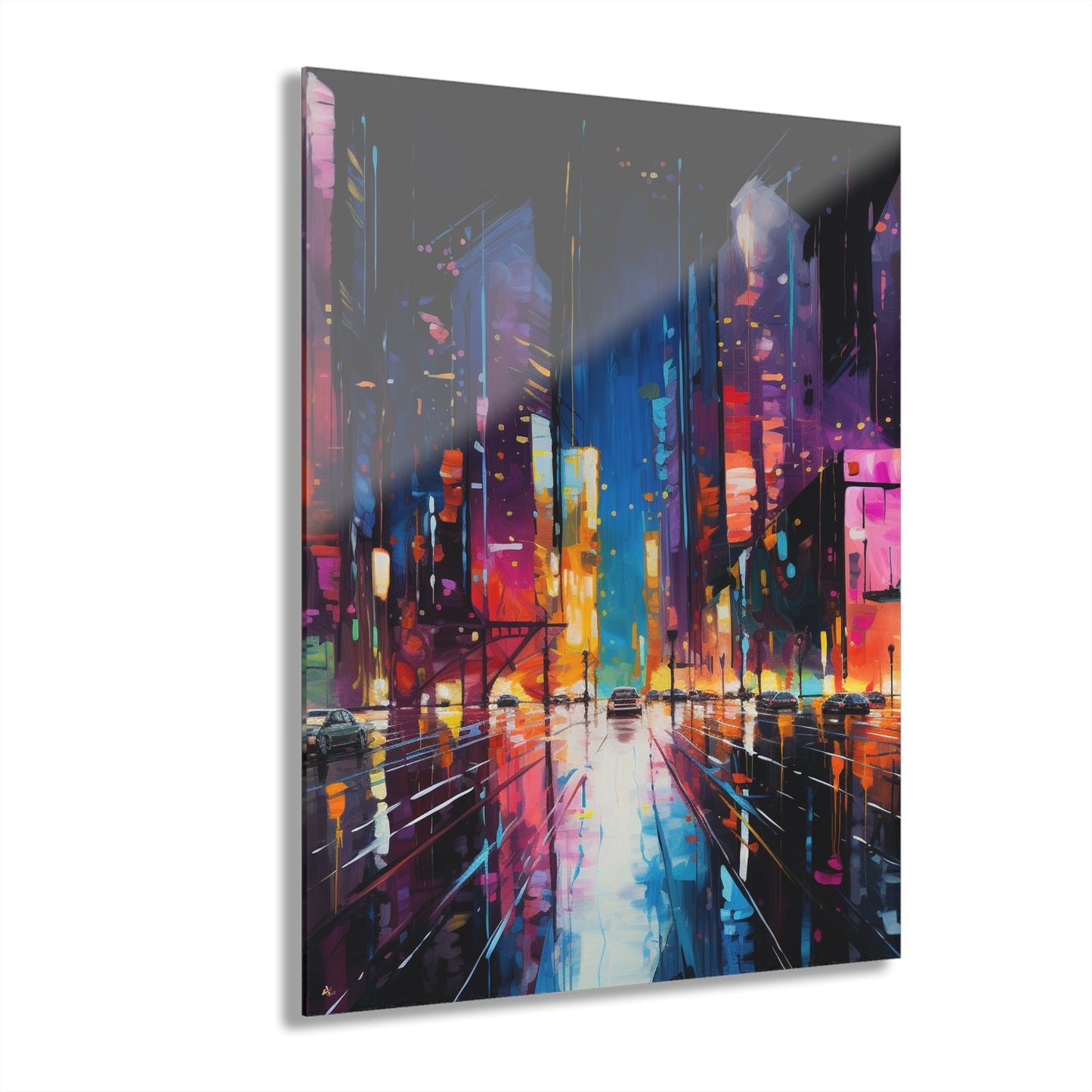 Cityscape, Abstract Concept Style, Acrylic Wall Art