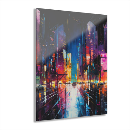 Cityscape, Abstract Concept Style, Acrylic Wall Art