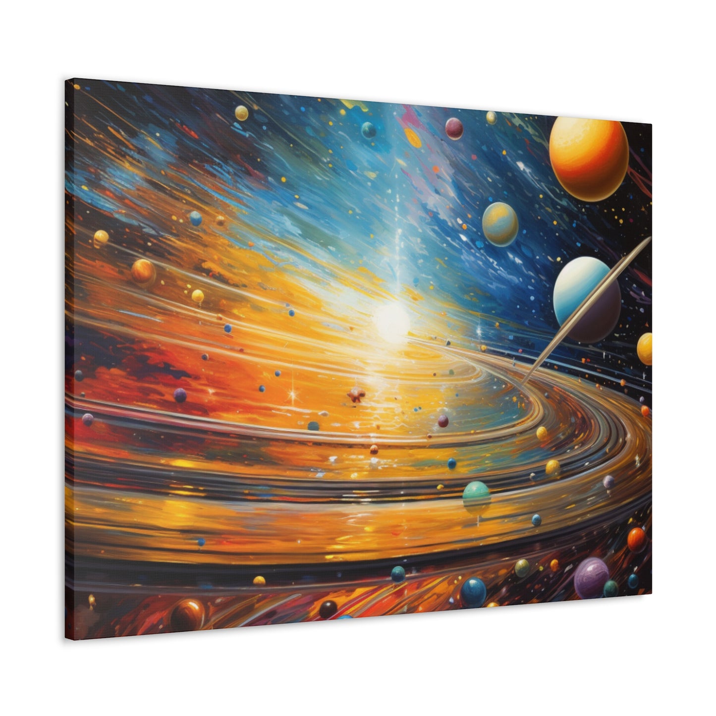 Arklo Art, Multiverse, galaxy, planets, sun, stars, Canvas Gallery Wraps