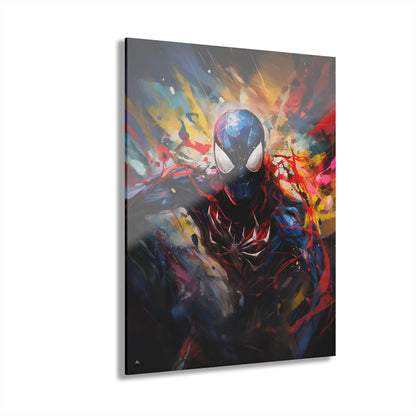 Black Suit Spider Colorsplash, Pop Culture Concept Style, Acrylic Wall Art