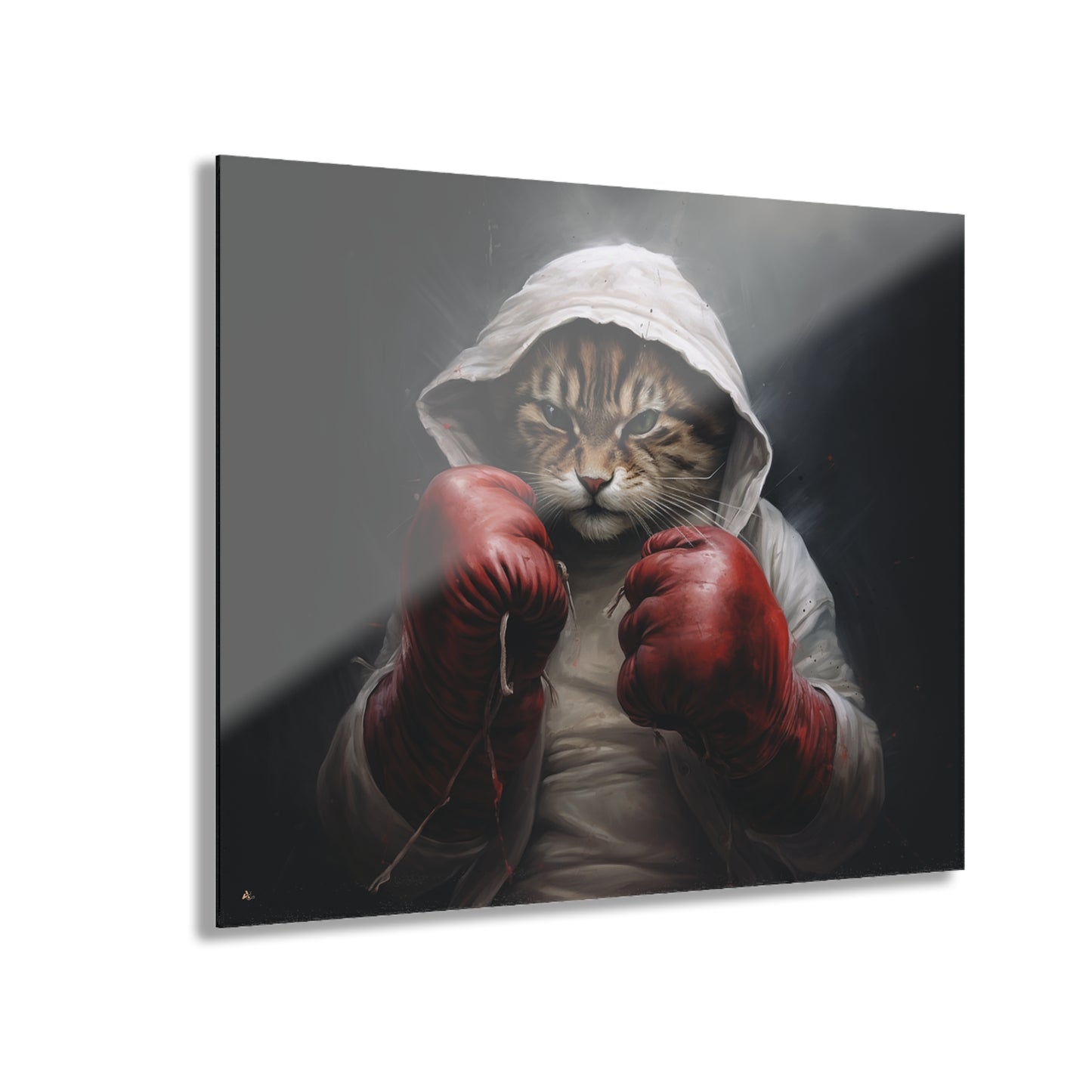 Gritty Kitty, No Background, Cat, Animal Concept Style, Acrylic Wall Art