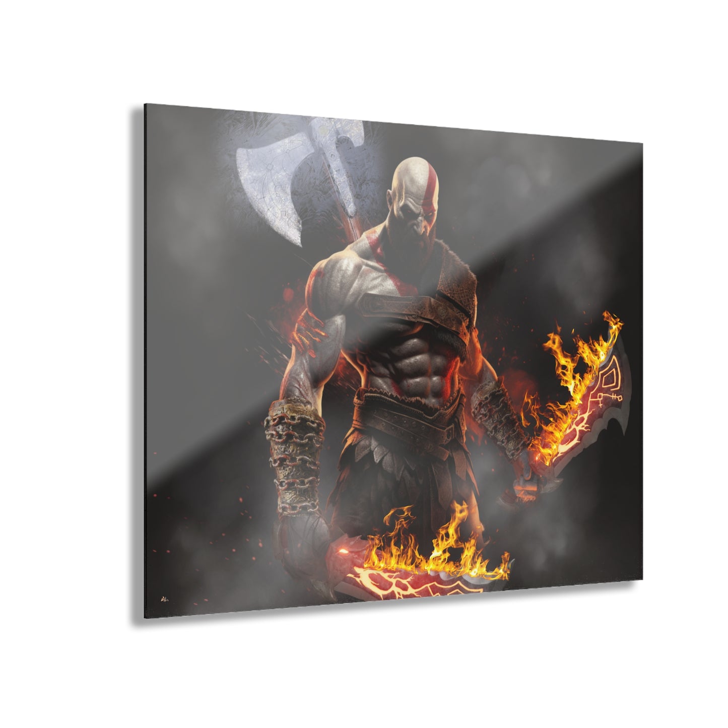 God Of War, Kratos, Video Game, Concept Style, Acrylic Wall Art