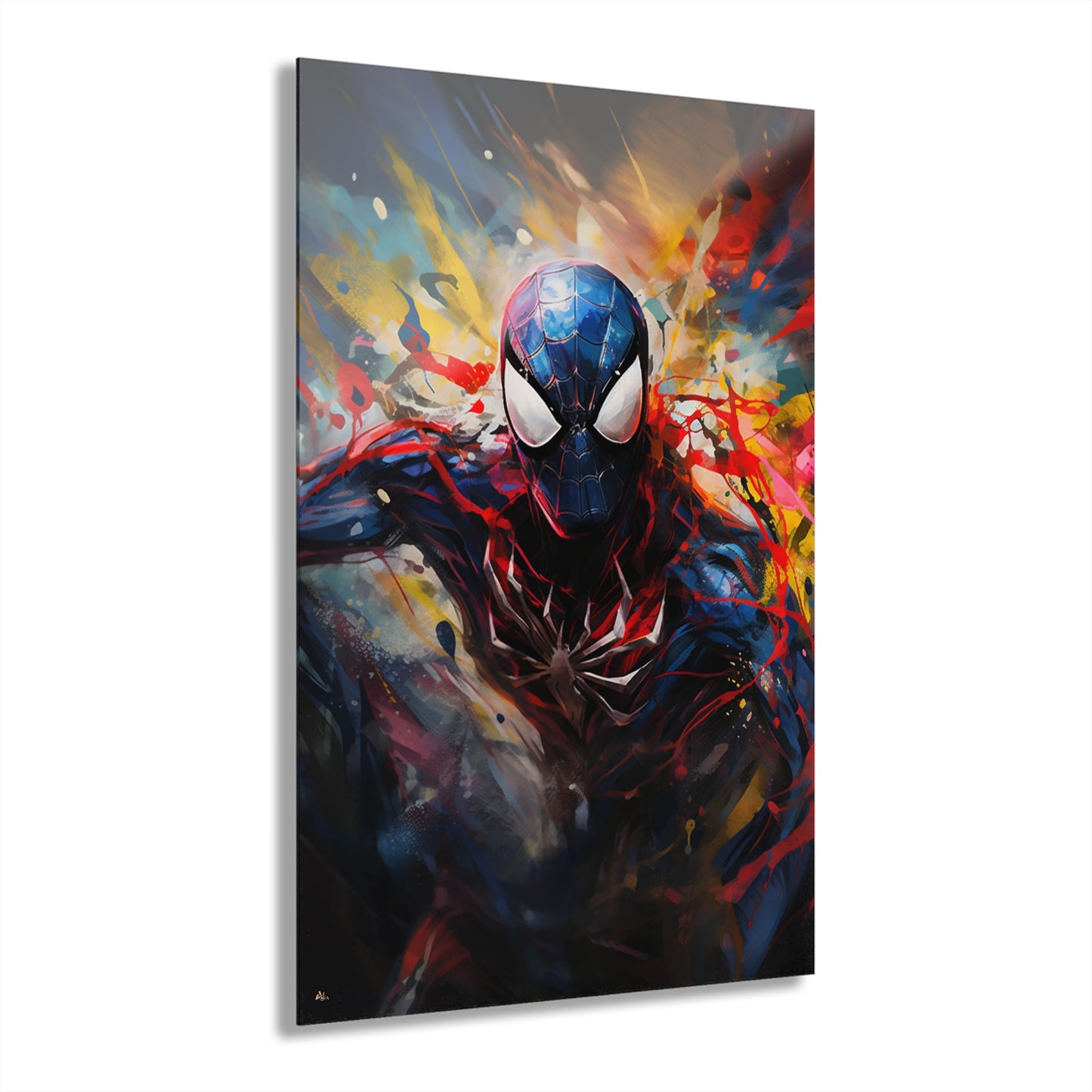 Black Suit Spider Colorsplash, Pop Culture Concept Style, Acrylic Wall Art