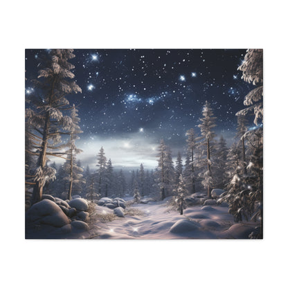 Celestial Snow Canvas Art