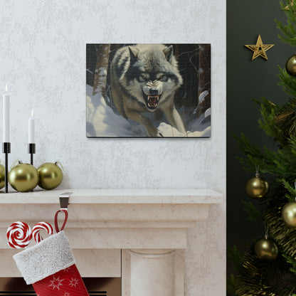 Feral Wolf Canvas Art