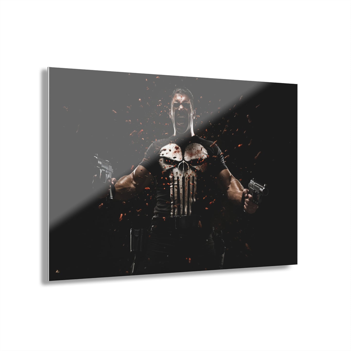 Punisher Berserk, Marvel Color Splash, Concept Style, Acrylic Wall Art