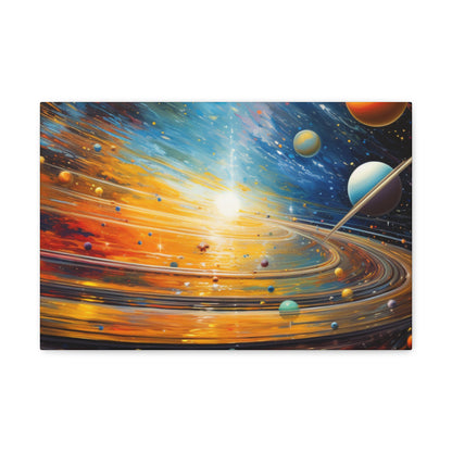 Arklo Art, Multiverse, galaxy, planets, sun, stars, Canvas Gallery Wraps