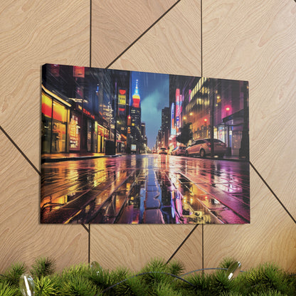 Wet City Canvas Art