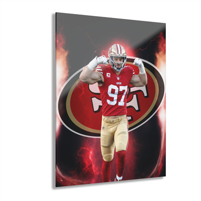 Nick Bosa, 49ers Fan Concept, Acrylic Wall Art