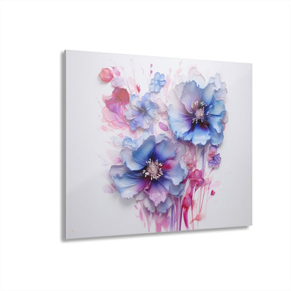 Feeling Blue, Flowers, no background, Concept Style, Acrylic Wall Art