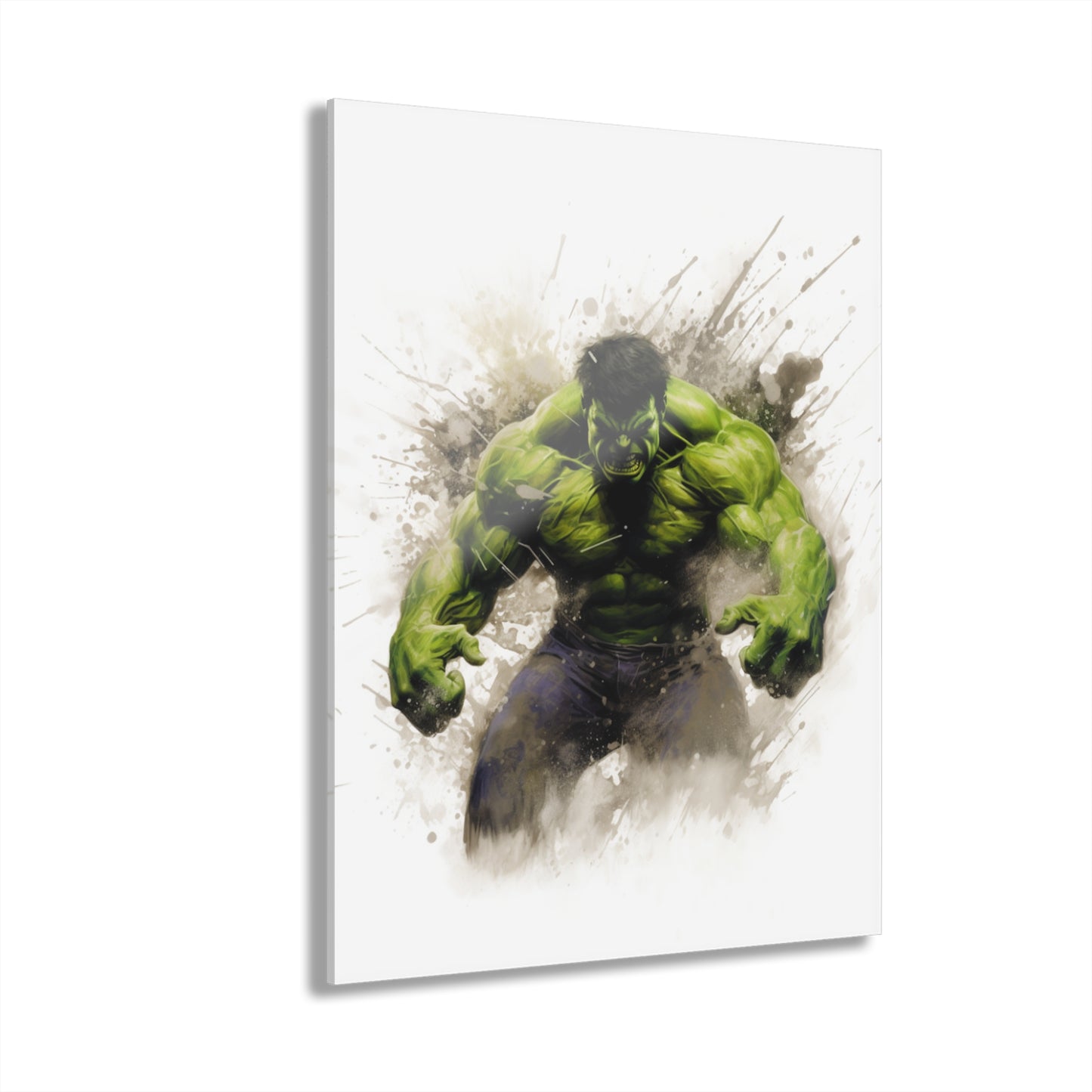 Incredible, Hulk, Bruce Banner, Marvel Color Splash, Concept, Style, Acrylic Wall Art