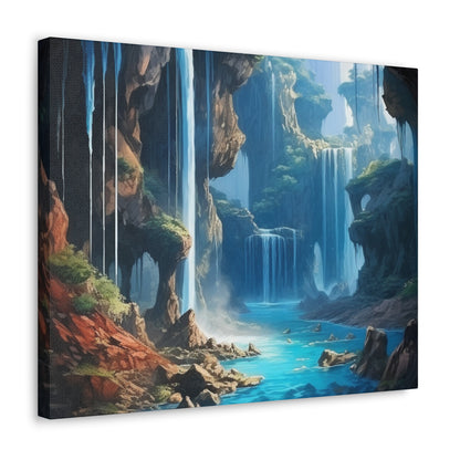 Waterfall Oasis Canvas Art