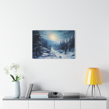 Moonlit Snow, Landscape Concept Style, Acrylic Wall Art