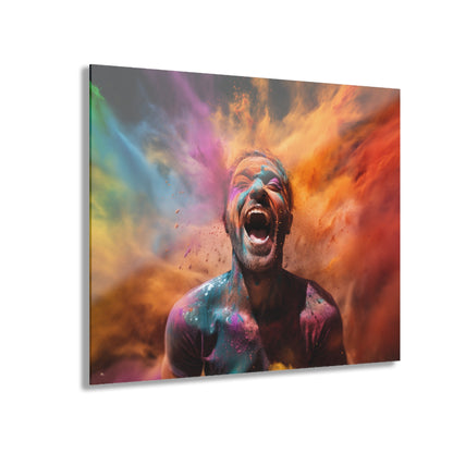 Happiness, Colorsplash Concept, human emotion, Acrylic Wall Art