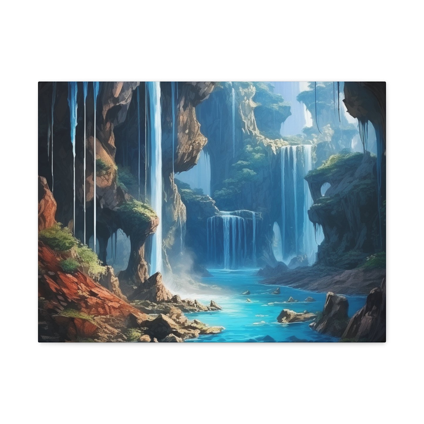 Waterfall Oasis Canvas Art