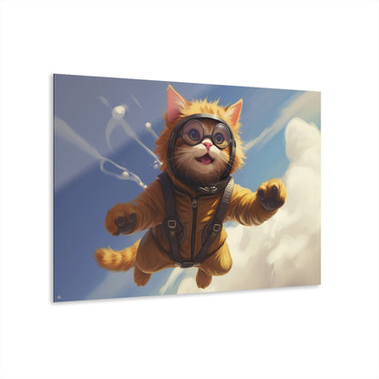 Sky Kitty, Cat, Animal Concept Style, Acrylic Wall Art