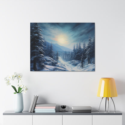 Moonlit Snow Canvas Art