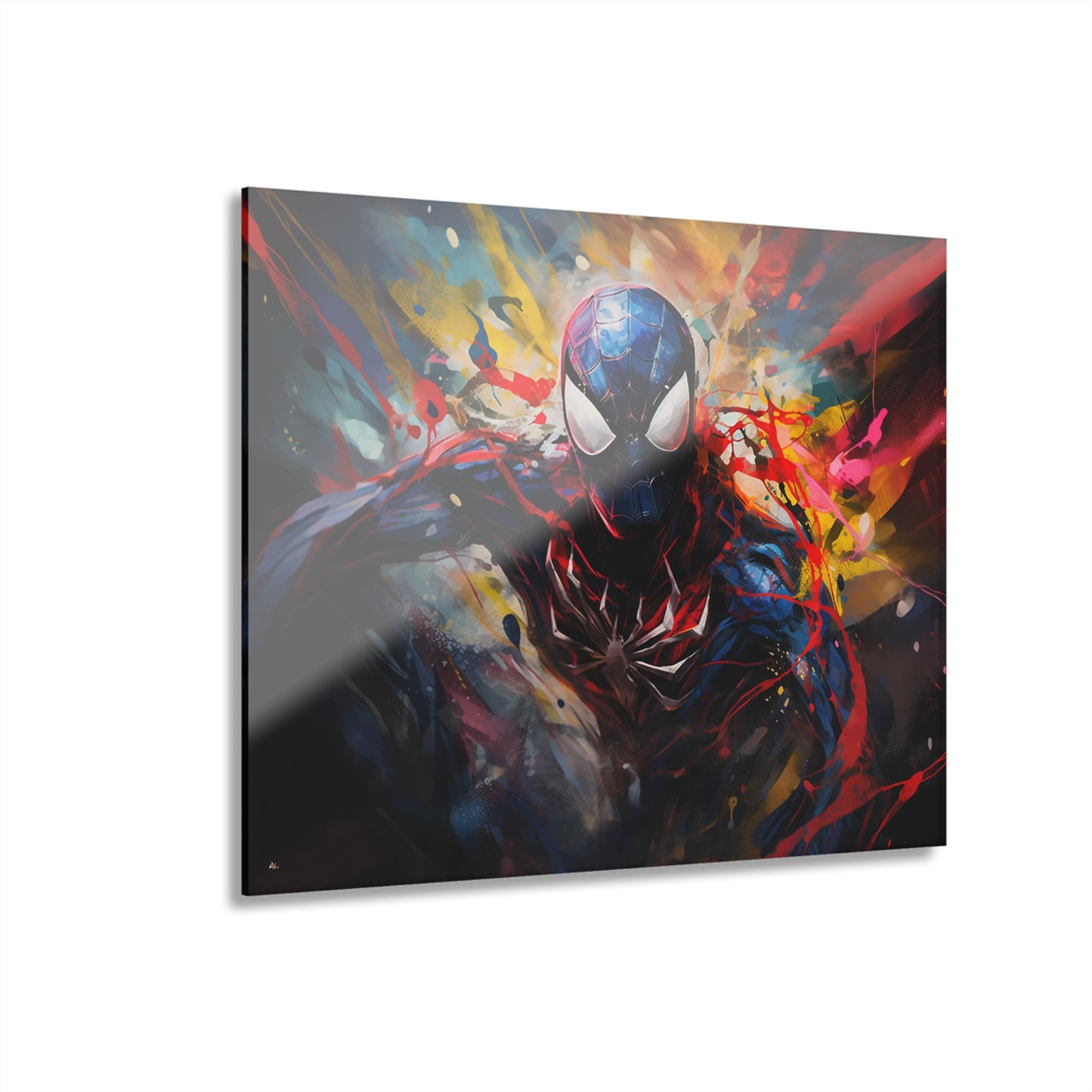 Black Suit Spider Colorsplash, Pop Culture Concept Style, Acrylic Wall Art