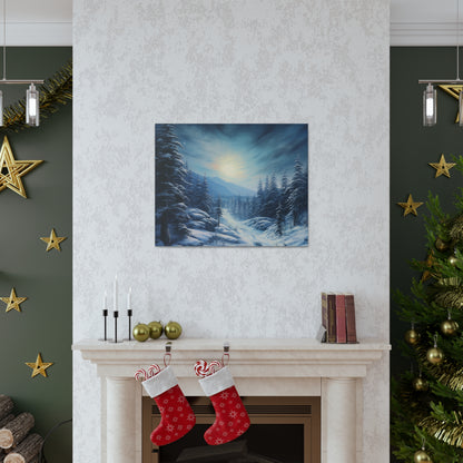 Moonlit Snow Canvas Art