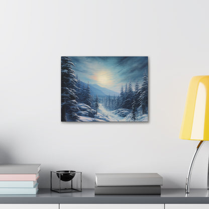 Moonlit Snow Canvas Art