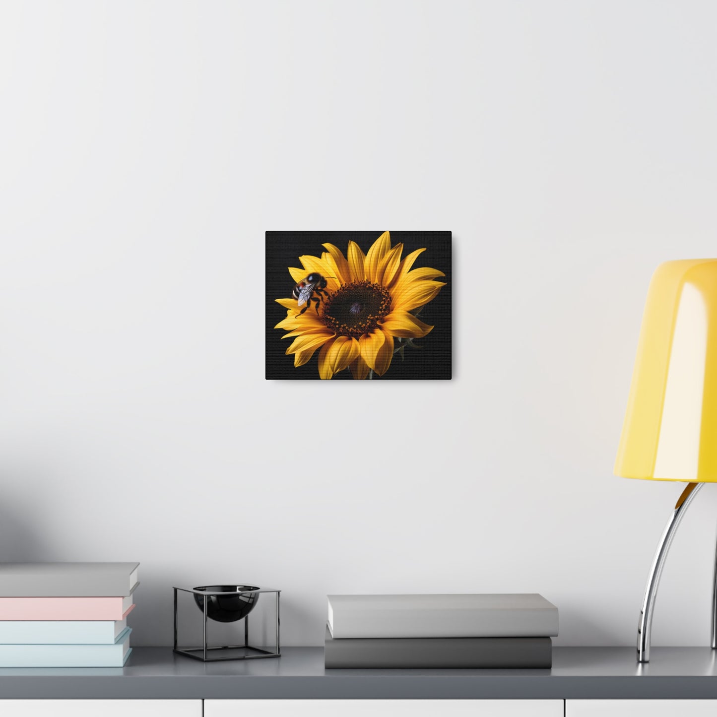 Bumblebee Sunflower Canvas Art