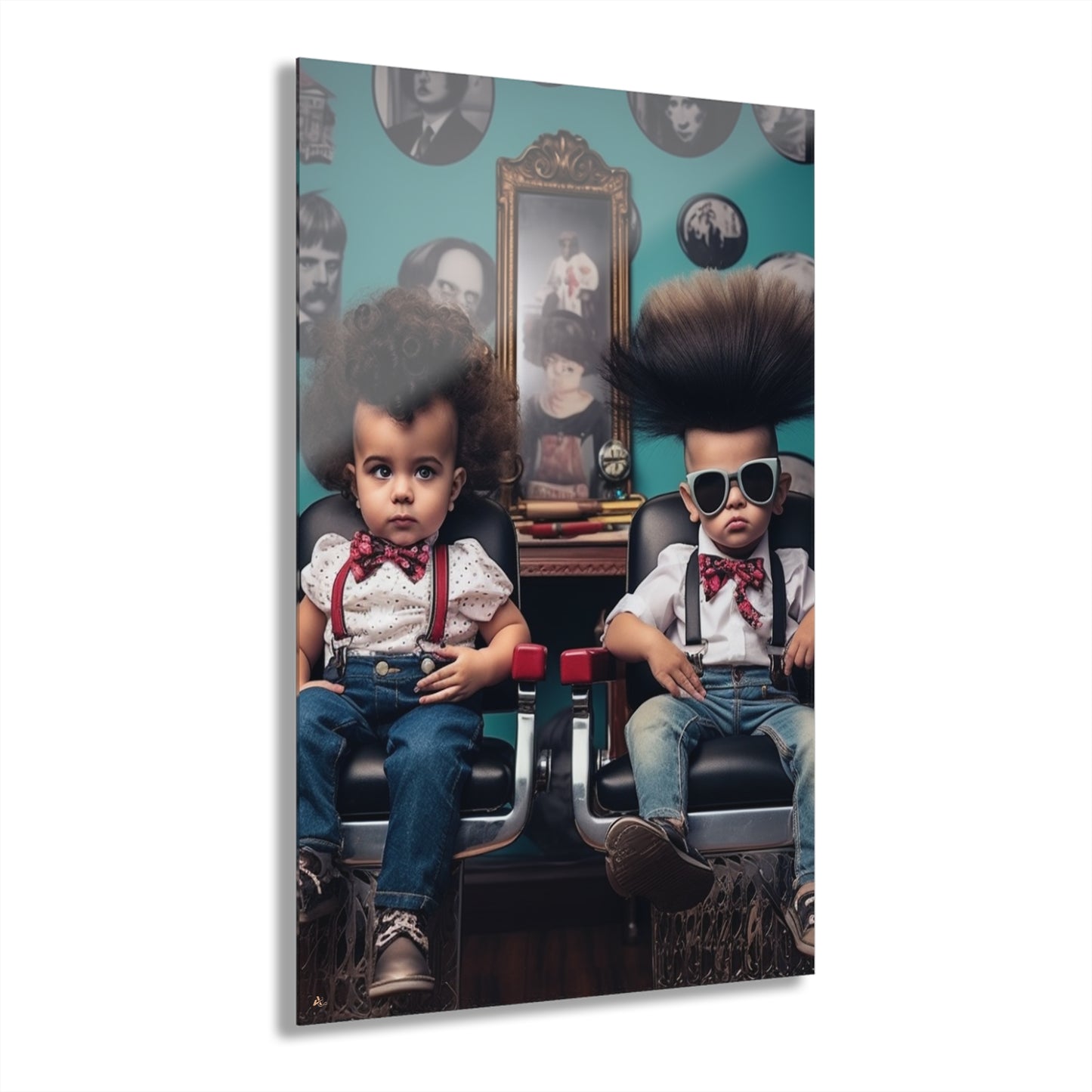 Baby Barbershop, Funny, Concept Style, Acrylic Wall Art