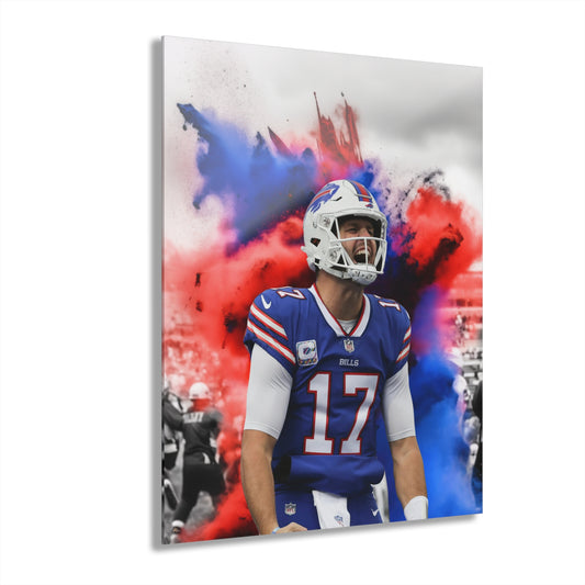 Allen, Bills Fan Concept, Football Lover, Acrylic Wall Art