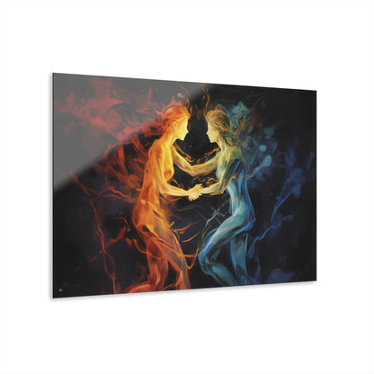 Soul Mates, Abstract, no Background Concept Style, Acrylic Wall Art