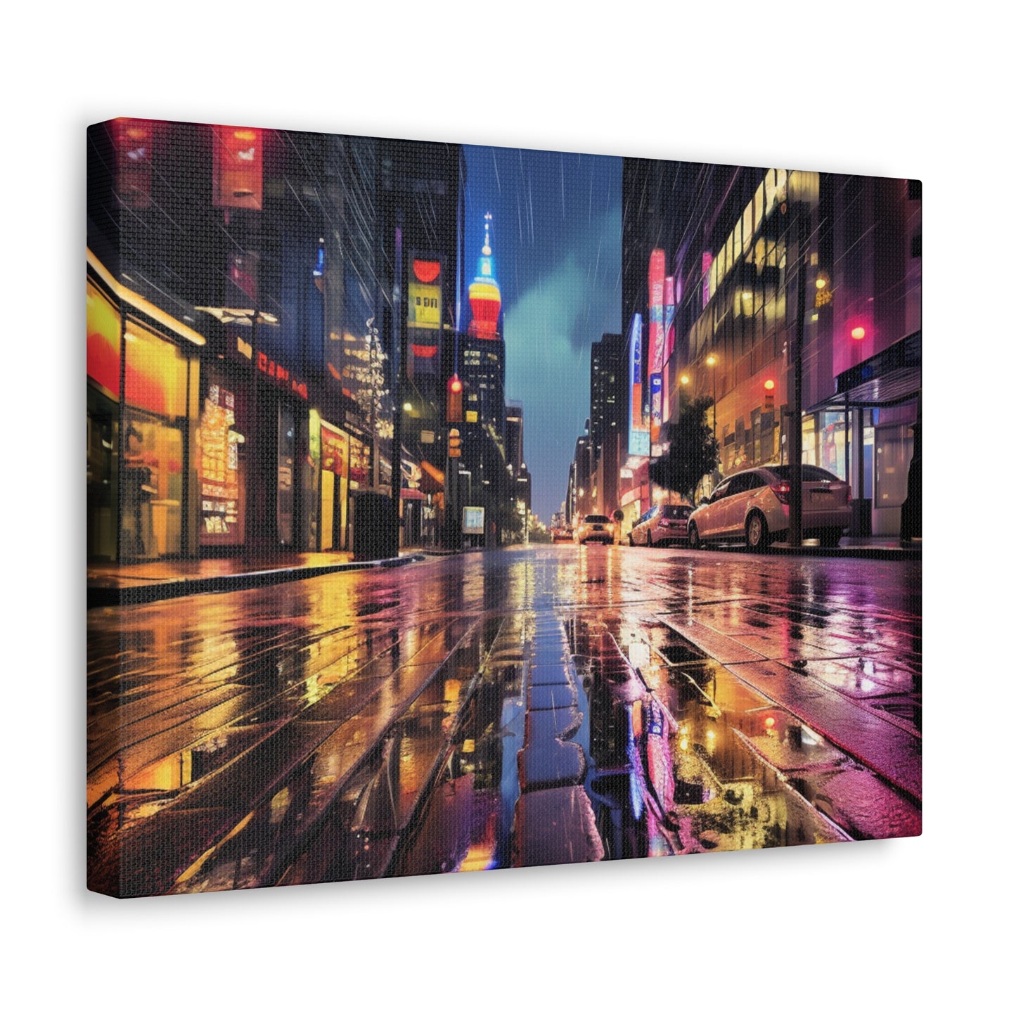 Wet City Canvas Art