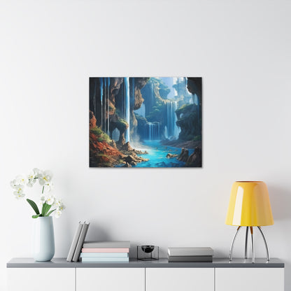 Waterfall Oasis Canvas Art