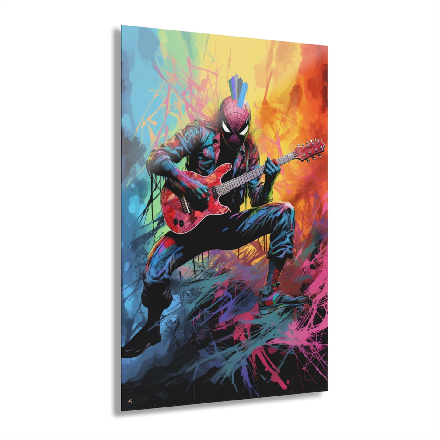 Spider Punk, Color Splash, Concept Style, Acrylic Wall Art