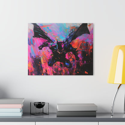 Abstract Knight: Picasso's Gotham Glide, Fan Concept Batman, Acrylic Wall Art