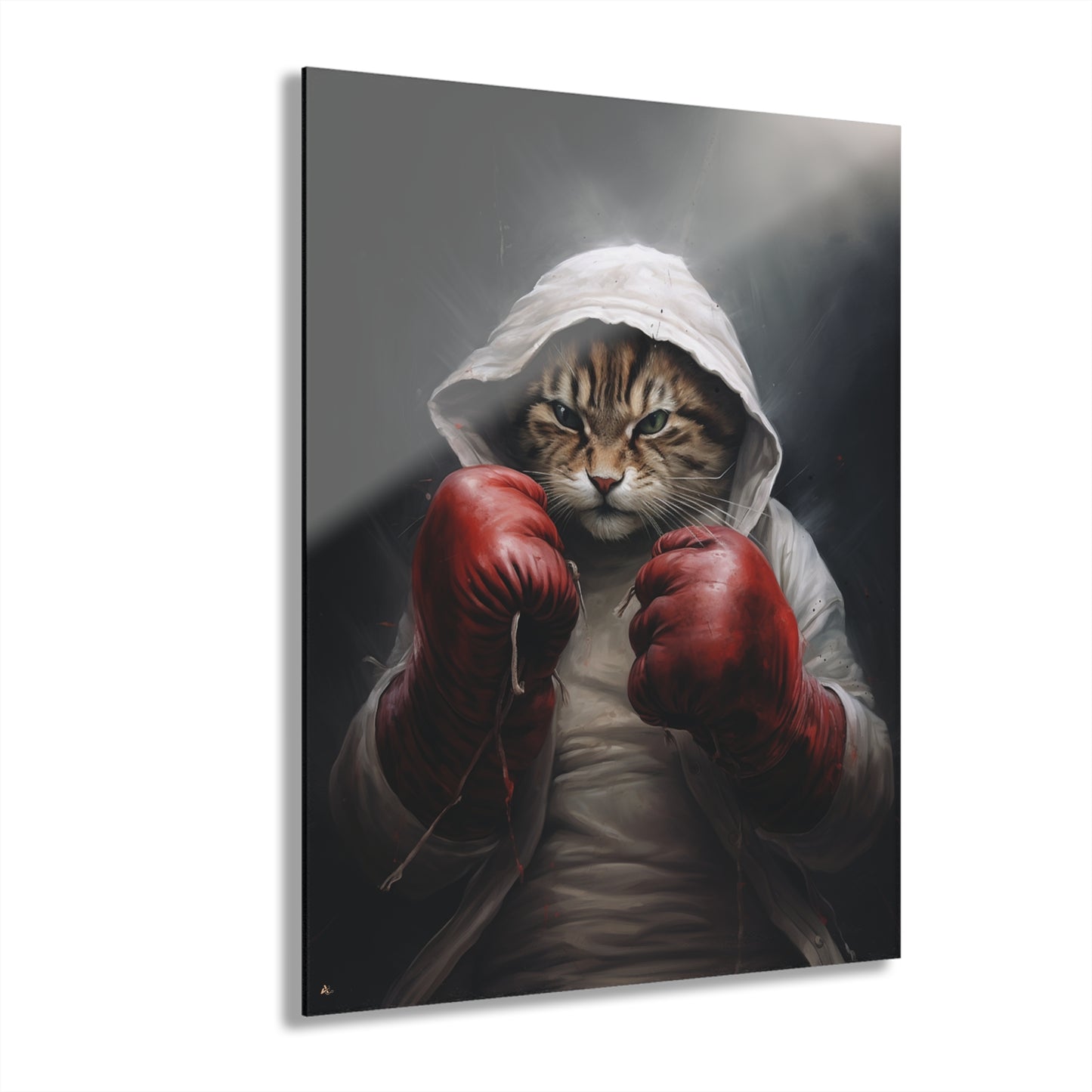 Gritty Kitty, No Background, Cat, Animal Concept Style, Acrylic Wall Art