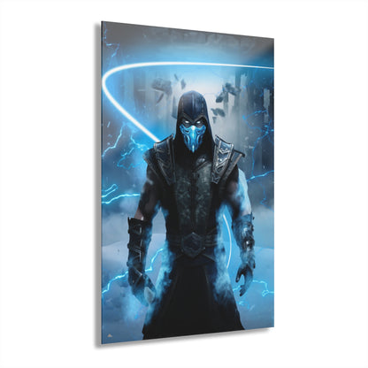 Sub-Zero, Mortal Kombat, Video Game Color Splash, Concept Style, Acrylic Wall Art