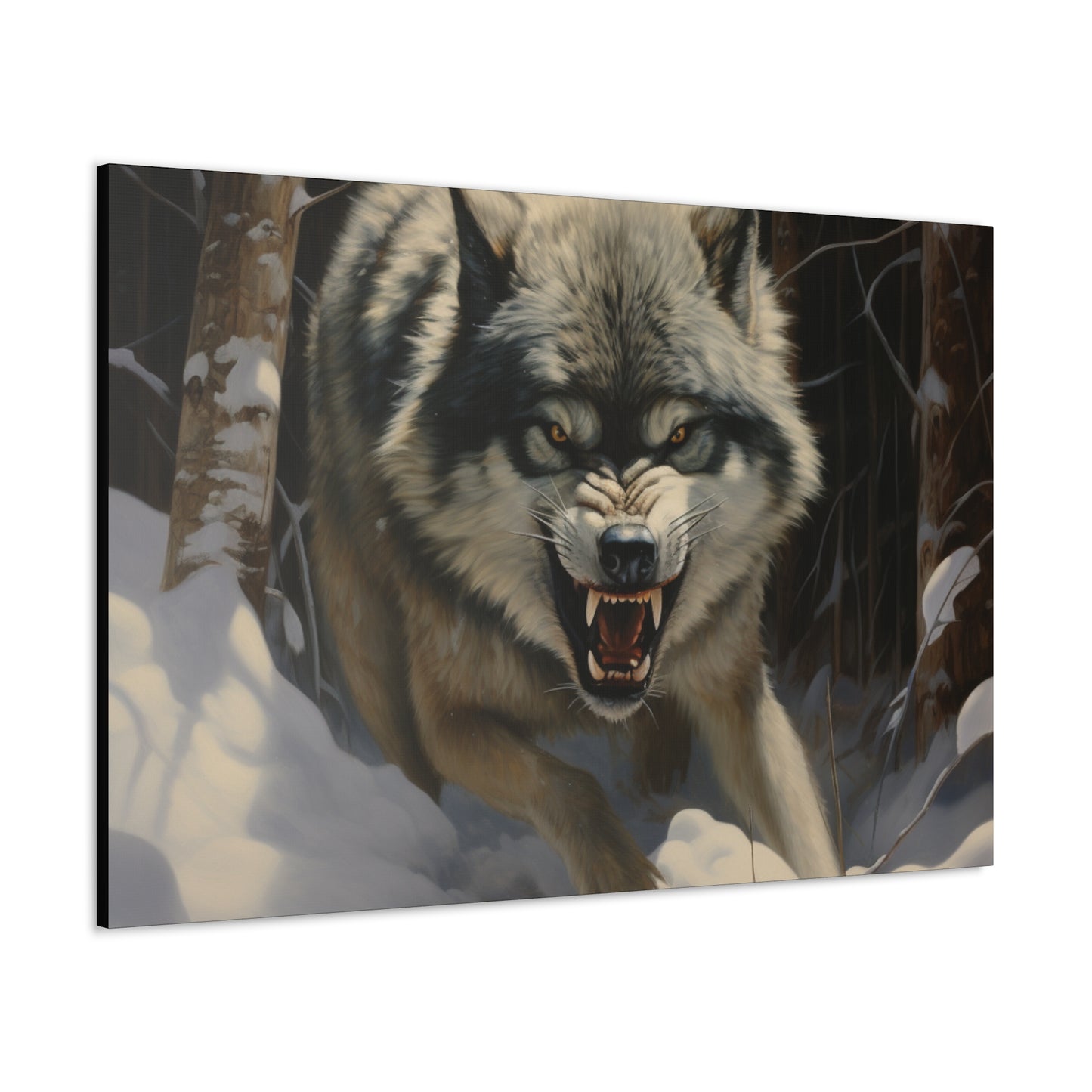 Feral Wolf Canvas Art