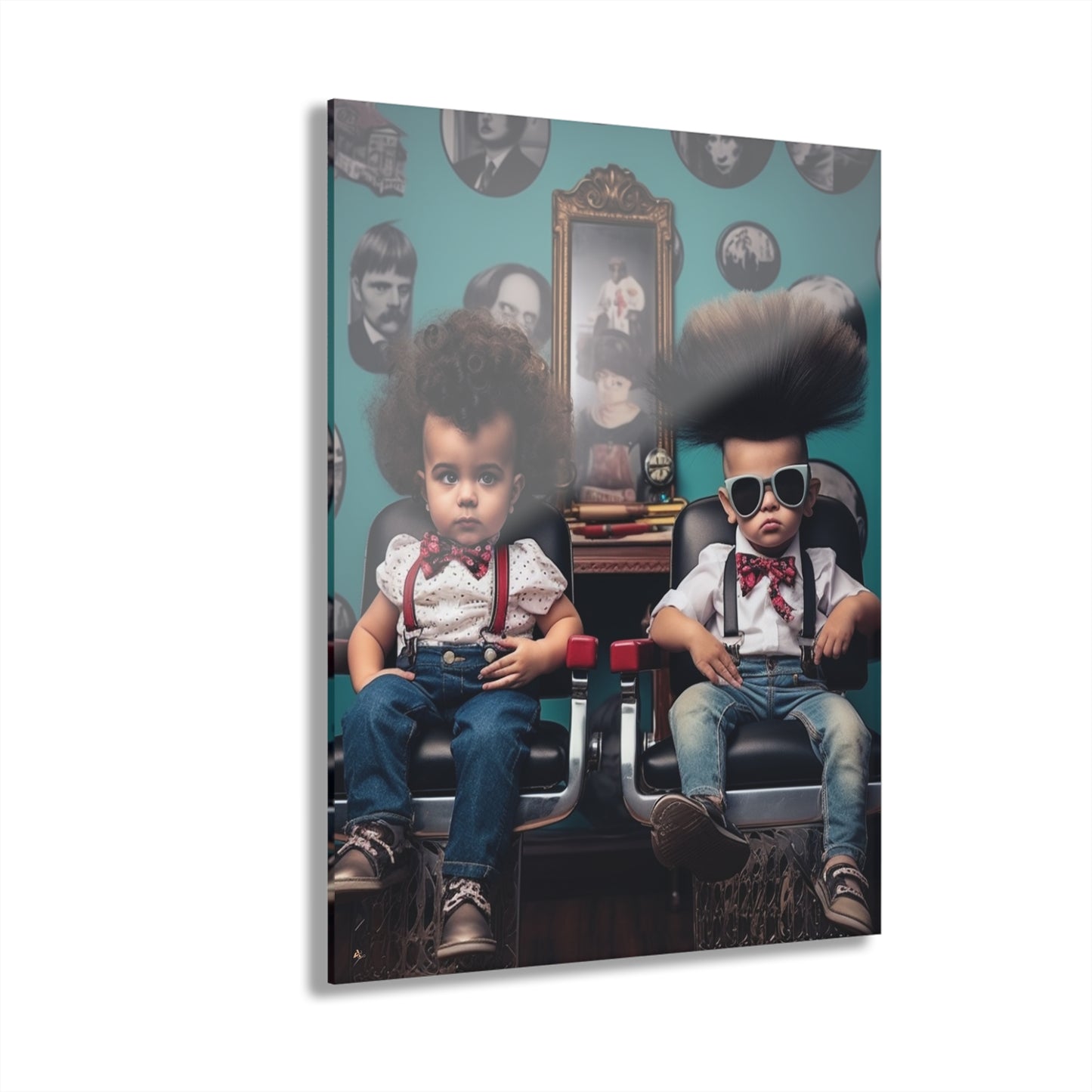 Baby Barbershop, Funny, Concept Style, Acrylic Wall Art