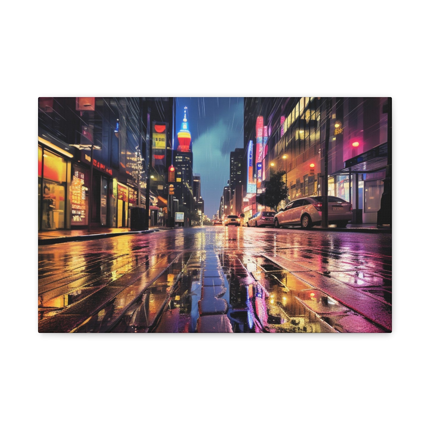 Wet City Canvas Art