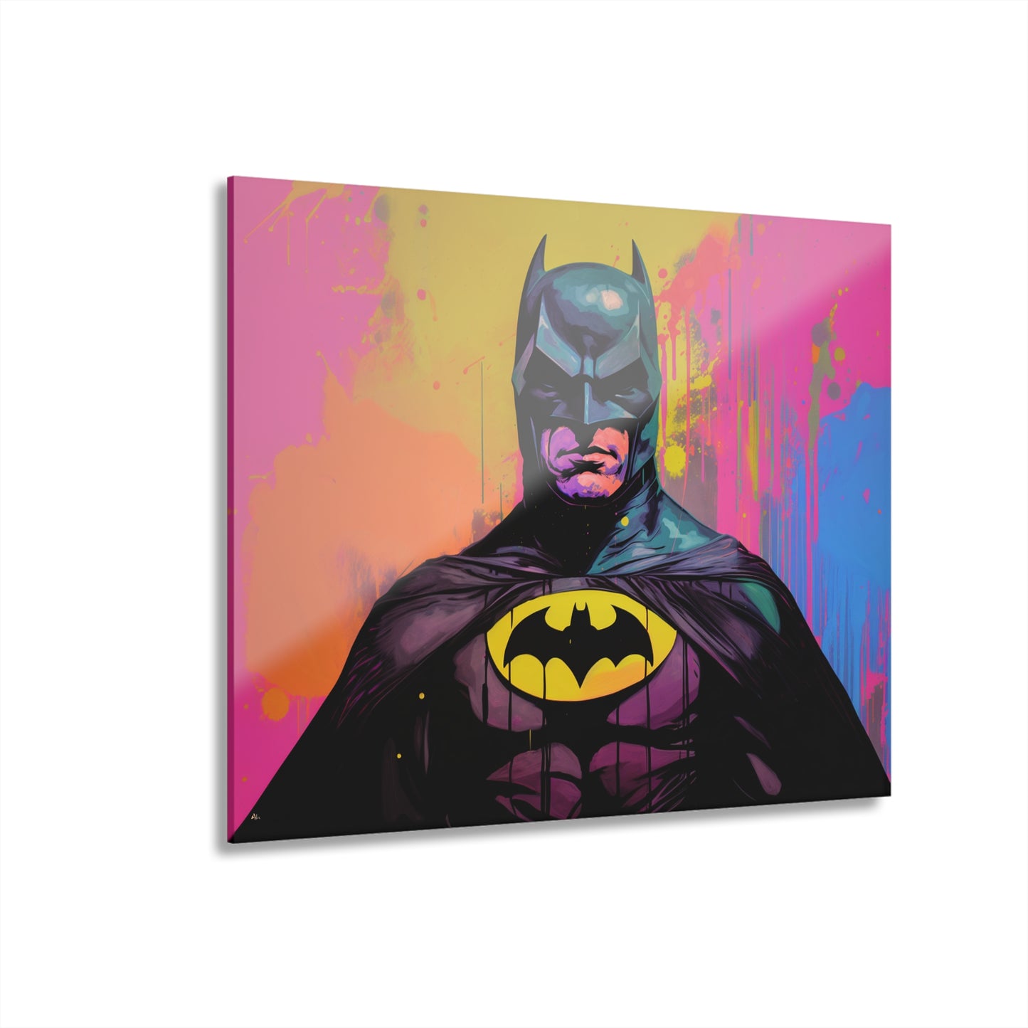 Retro Batman, Colorsplash, Fan Concept Style, Acrylic Wall Art